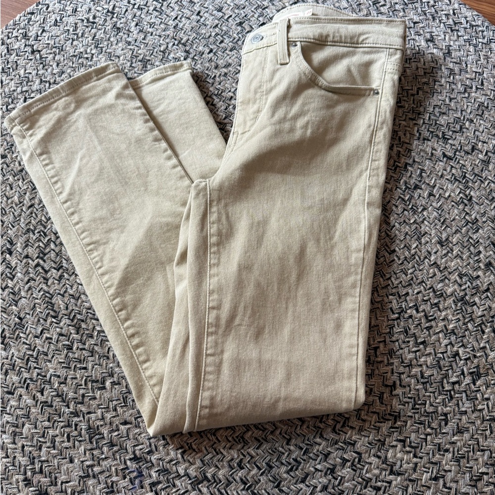 Levi's Tan Straight Leg Jeans Casual Cotton Twill